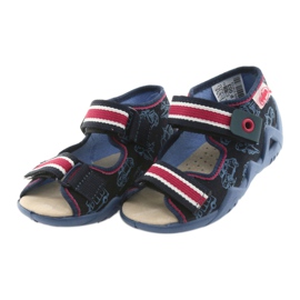 Sandali Befado scarpe per bambini 350P003 rosso blu navy 3