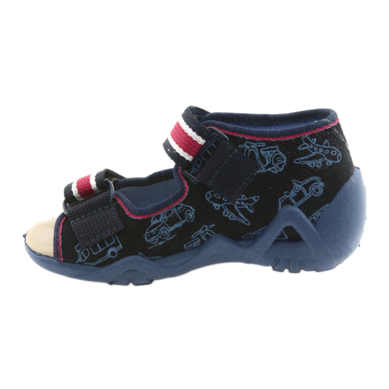 Sandali Befado scarpe per bambini 350P003 rosso blu navy 2