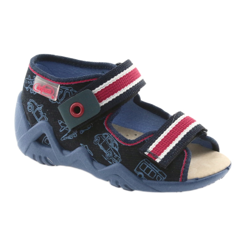 Sandali Befado scarpe per bambini 350P003 rosso blu navy 1