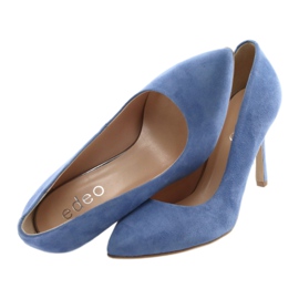 Décolleté con tacco a spillo scarpe da donna Edeo 3313 blu 5