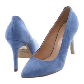Décolleté con tacco a spillo scarpe da donna Edeo 3313 blu 4