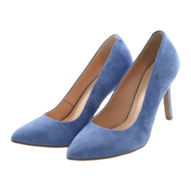 Décolleté con tacco a spillo scarpe da donna Edeo 3313 blu 3