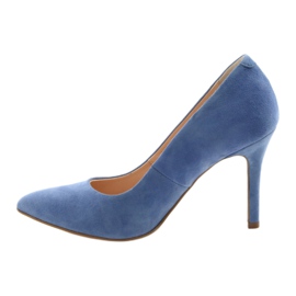 Décolleté con tacco a spillo scarpe da donna Edeo 3313 blu 2