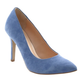 Décolleté con tacco a spillo scarpe da donna Edeo 3313 blu 1