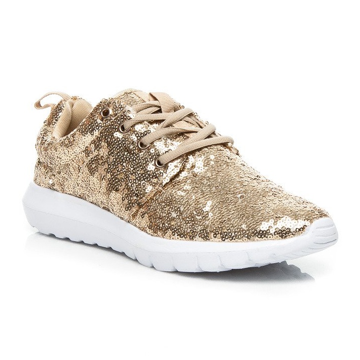 Via Giulia  Scarpe sportive glitterate giallo 1