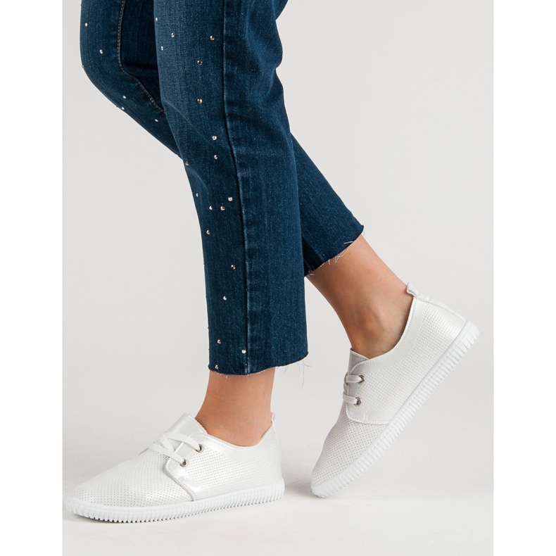 Super Mode Scarpe bianche classiche bianco 1