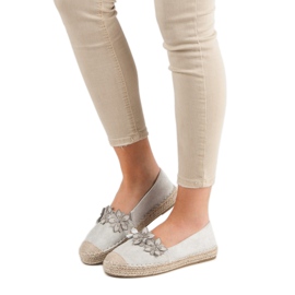 Espadrillas Con Fiori grigio 2