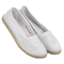Espadrillas Bianche Con Cristalli bianco 1