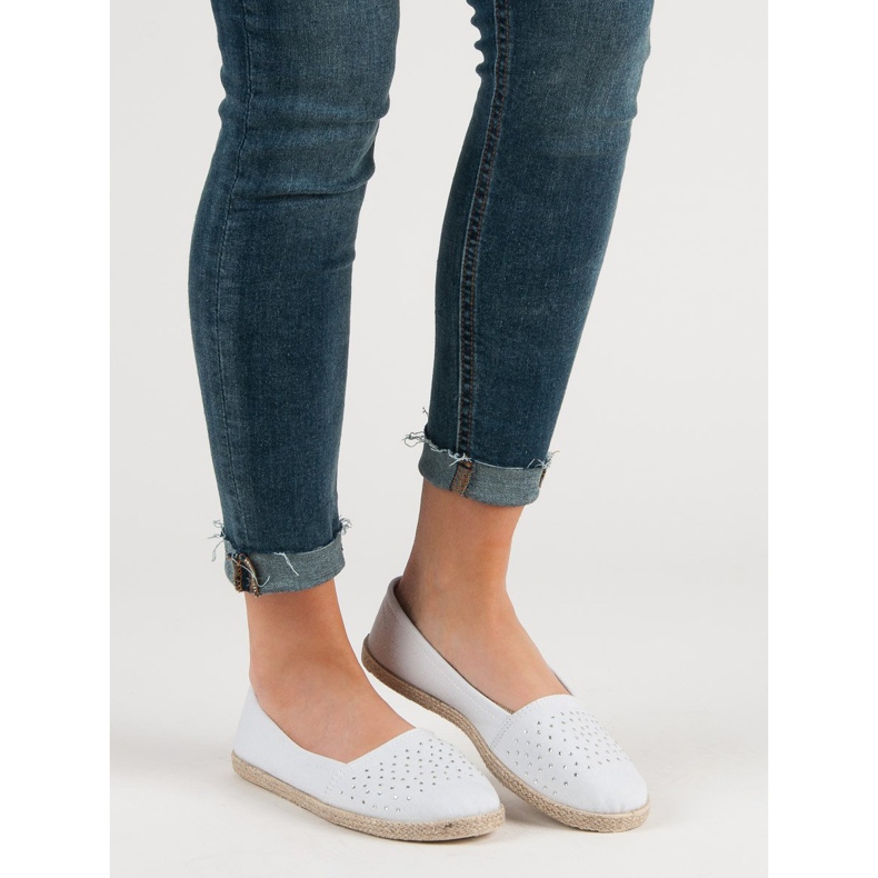 Espadrillas Bianche Con Cristalli bianca 2