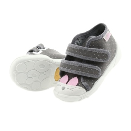 Scarpe per bambini Befado 212P059 grigio rosa 4