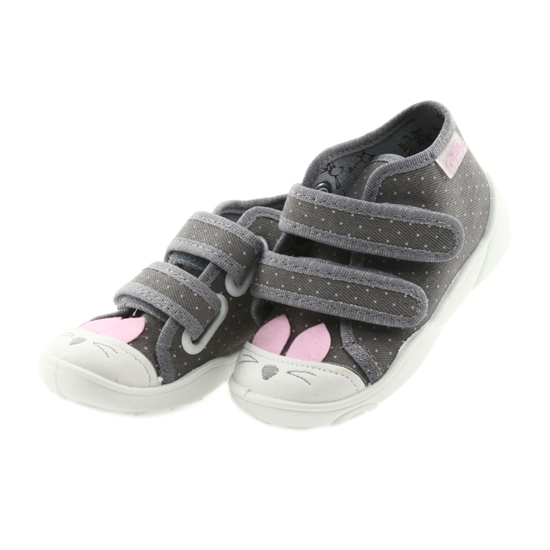 Scarpe per bambini Befado 212P059 grigio rosa 3