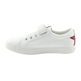 Big Star Sneakers con velcro stella 374102 bianco rosso 2