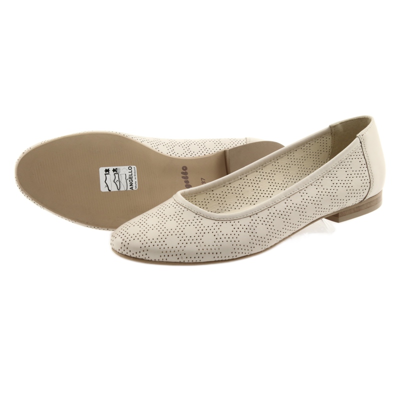 Ballerine donna beige pelle Angello 1780 4