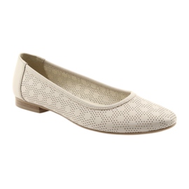 Ballerine donna beige pelle Angello 1780 1