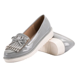 Scarpe laccate grigie VICES grigio 1