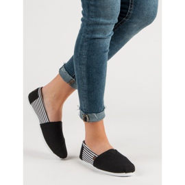 Scarpe da ginnastica leggere slip-on bianca nero 1