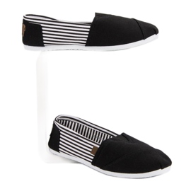 Scarpe da ginnastica leggere slip-on bianco nero 2