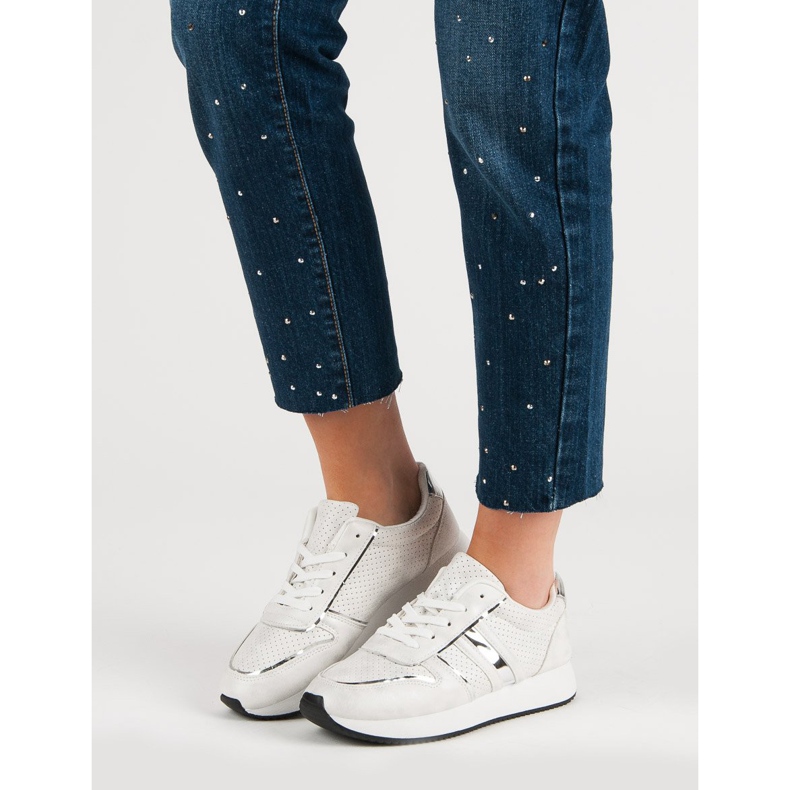 Comode scarpe da ginnastica bianche bianco 1