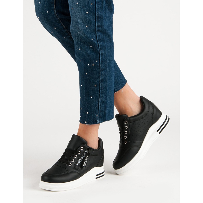 Scarpe da ginnastica nere alla moda nero 2