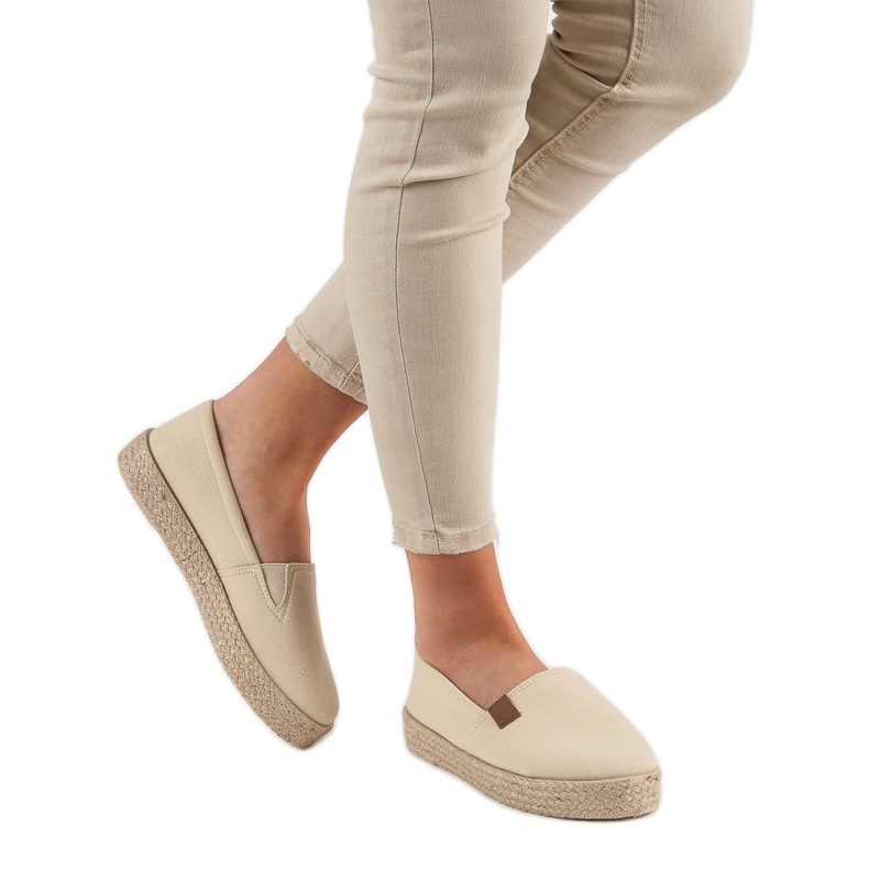 Espadrillas Beige Slip On 2