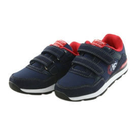 American Club Scarpe sportive con soletta in pelle americana BS08 rosso blu navy 3