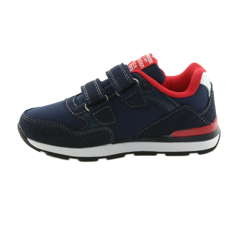 American Club Scarpe sportive con soletta in pelle americana BS08 rosso blu navy 2