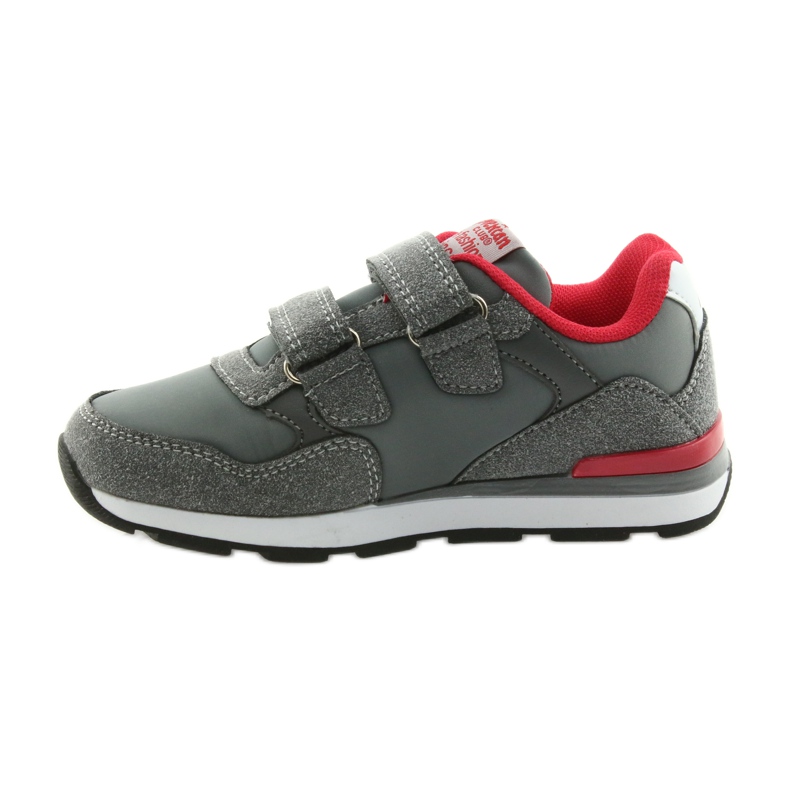 American Club Scarpe sportive con soletta in pelle americana BS08 grigio rosso 2