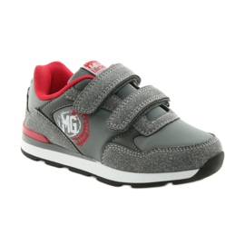 American Club Scarpe sportive con soletta in pelle americana BS08 grigio rosso 1