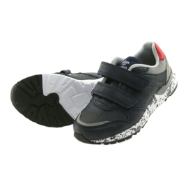 Scarpe sportive American Club, inserto in pelle BS11 05 grigio rosso blu navy 5