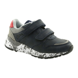 Scarpe sportive American Club, inserto in pelle BS11 05 grigio rosso blu navy 1