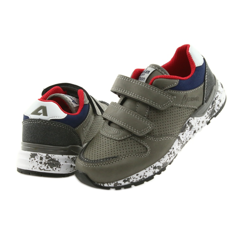 Soletta in pelle per scarpe sportive American Club grigio rosso blu navy 4