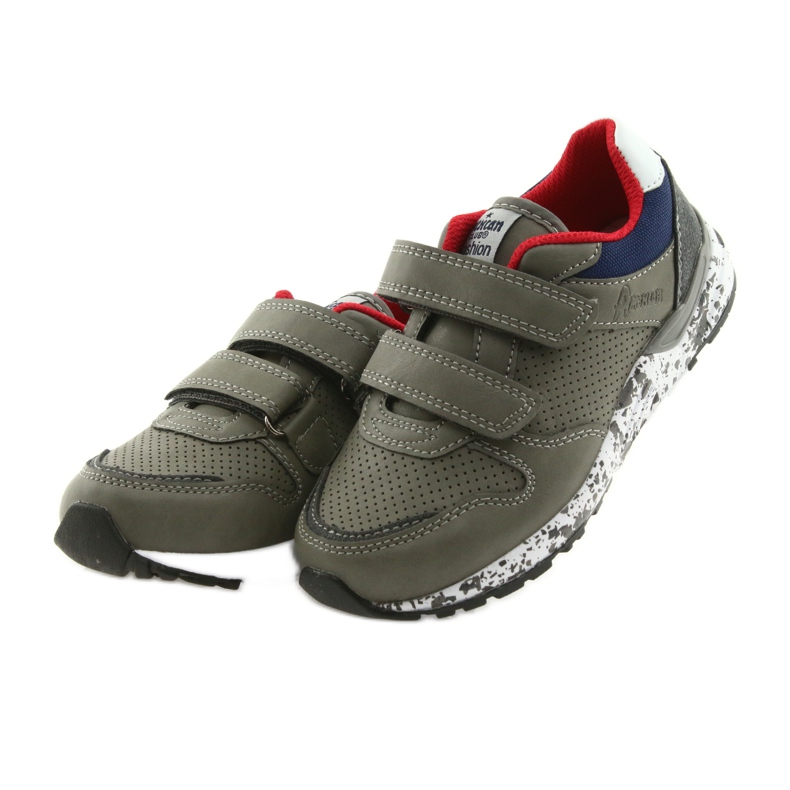Soletta in pelle per scarpe sportive American Club grigio rosso blu navy 3