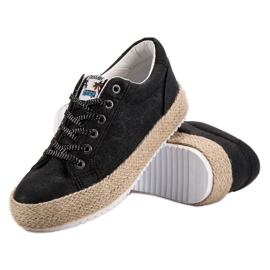 Betler Sneaker espadrillas alla moda nero 1