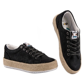 Betler Sneaker espadrillas alla moda nero 2