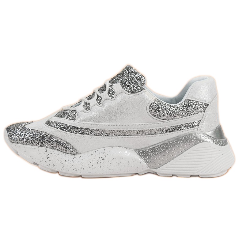 Scarpe sportive con glitter VICES bianca 1