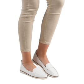 Mazaro Mocassini in pelle bianca 1