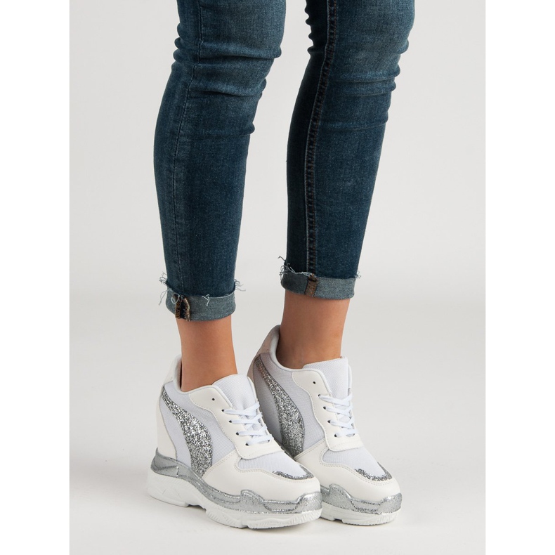 Sneakers Bianche Con Glitter VICES bianco 1