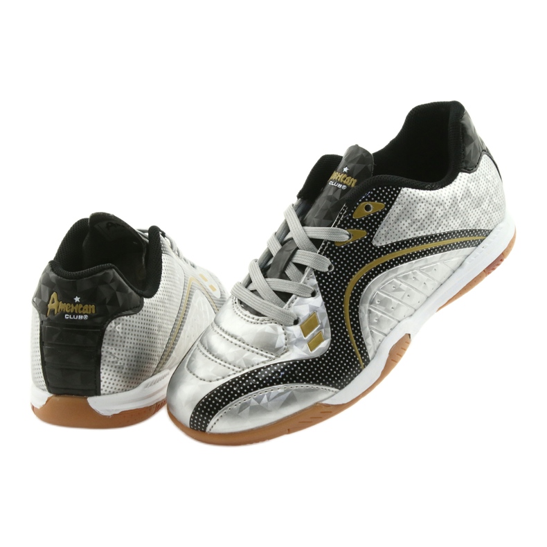 Scarpe sportive indoor American Club OG13 Silver nero grigio giallo 4