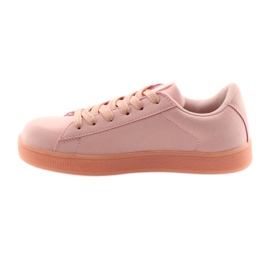 Scarpe sportive American Club BS07, inserto in pelle rosa 2