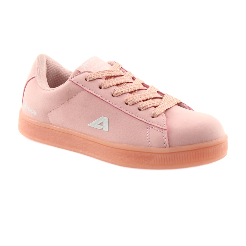 Scarpe sportive American Club BS07, inserto in pelle rosa 1