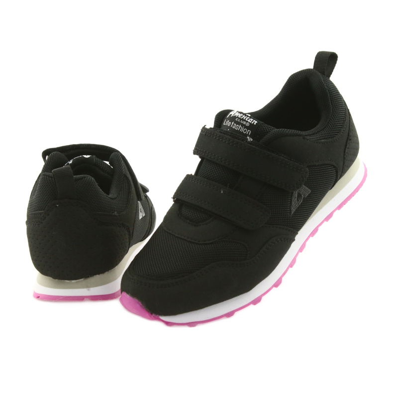 Scarpe sportive da bambina American Club WT30 nere nero 4