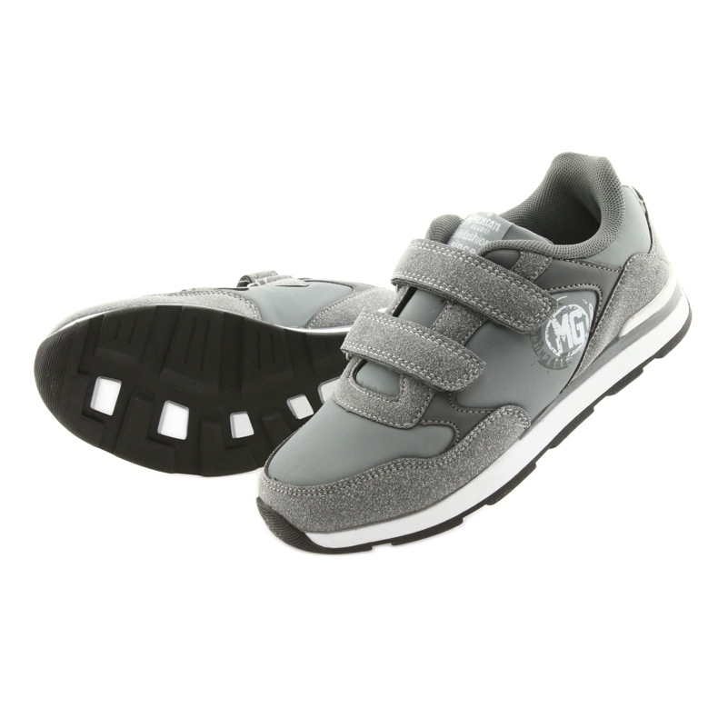Inserto in pelle American Club Velcro BS01 bianco grigio 5