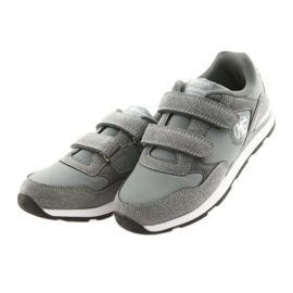 Inserto in pelle American Club Velcro BS01 bianco grigio 3