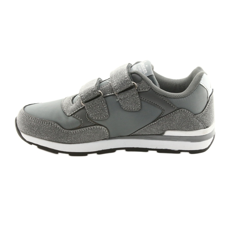 Inserto in pelle American Club Velcro BS01 bianca grigio 2