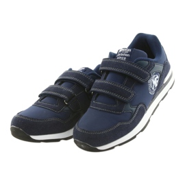 Soletta in pelle American Club BS01 bianco blu navy 3
