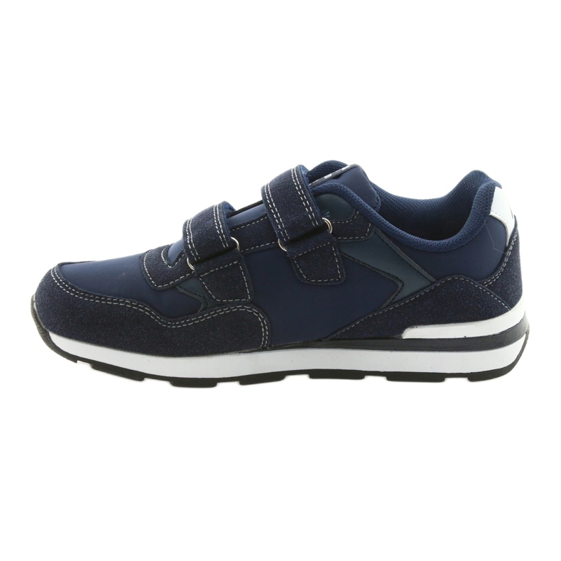 Soletta in pelle American Club BS01 bianca blu navy 2