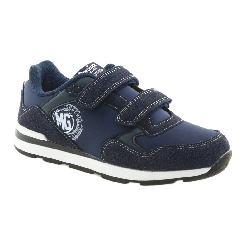 Soletta in pelle American Club BS01 bianco blu navy 1