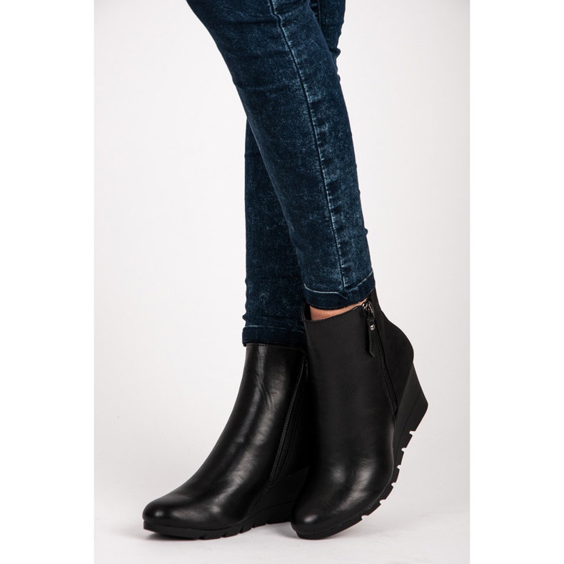 J. Star Stivali con zeppa alla moda nero 1