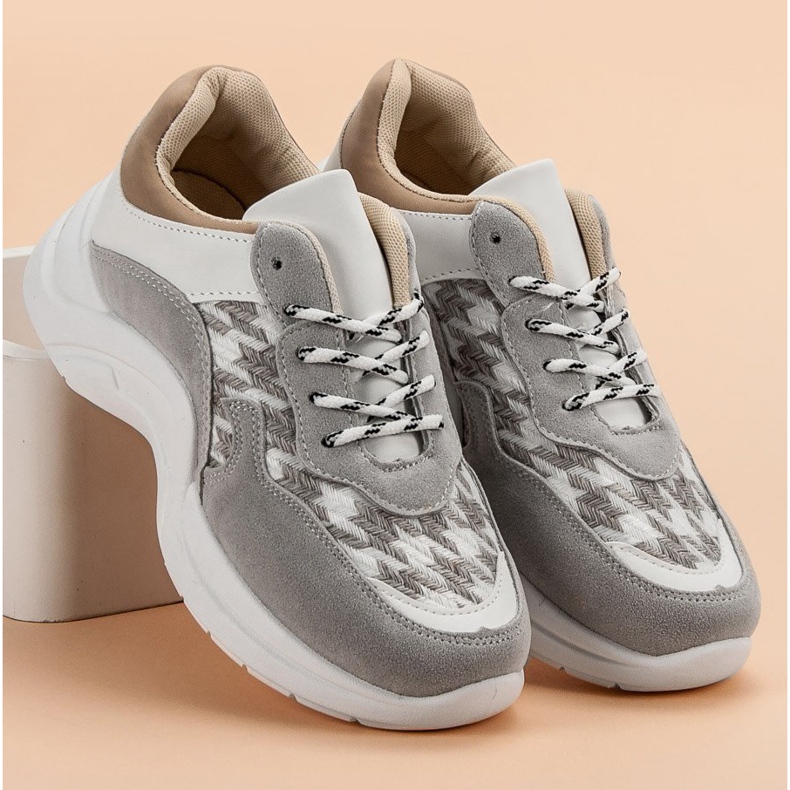 Kylie Scarpe sportive con motivo marrone grigio 2