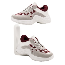 Kylie Scarpe sportive con motivo grigio rosso 2